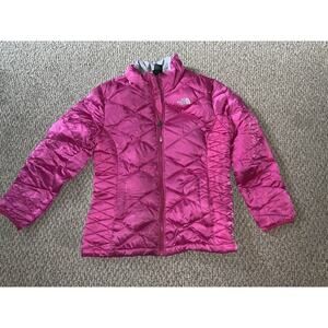 The North Face Puffer Jacket Women's Small Full Zip Coat Pink Read Desc.